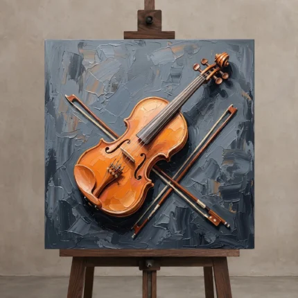 Premium Wall Art Kare Html Edition – MUSIC2806089 displayed on a studio easel