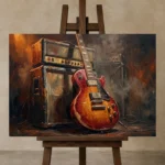 Premium Wall Art Yatay Html Edition – MUSIC2806091 displayed on a studio easel