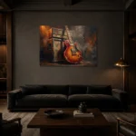 Premium Wall Art Yatay Html Edition – MUSIC2806091 shown in a warm modern interior