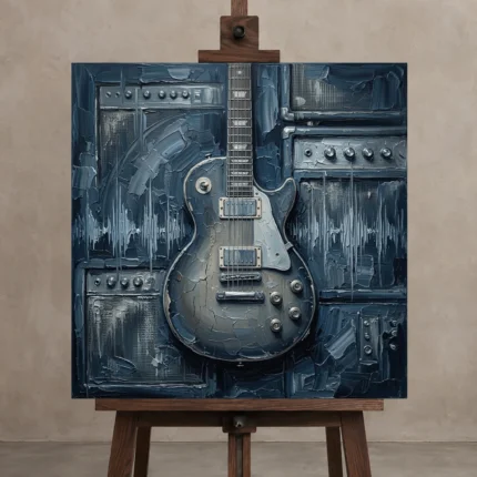 Premium Wall Art Kare Html Edition – MUSIC2806097 displayed on a studio easel