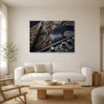 Premium Wall Art Yatay Html Edition – MUSIC2806102 styled in a refined neutral interior