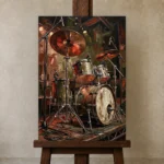 Premium Wall Art Dikey Html Edition – MUSIC2806105 displayed on a studio easel