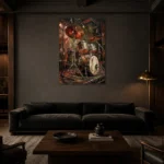 Premium Wall Art Dikey Html Edition – MUSIC2806105 shown in a warm modern interior