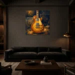 Premium Wall Art Kare Html Edition – MUSIC2806106 shown in a warm modern interior