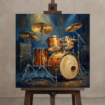 Premium Wall Art Kare Html Edition – MUSIC2806107 displayed on a studio easel