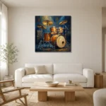 Premium Wall Art Kare Html Edition – MUSIC2806107 styled in a refined neutral interior