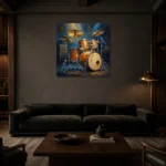 Premium Wall Art Kare Html Edition – MUSIC2806107 shown in a warm modern interior