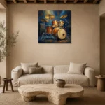 Premium Wall Art Kare Html Edition – MUSIC2806107 presented in a sophisticated home setting