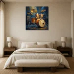Premium Wall Art Kare Html Edition – MUSIC2806107 showcased in an elegant minimalist interior