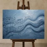 Premium Wall Art Yatay Html Edition – MUSIC2806109 displayed on a studio easel