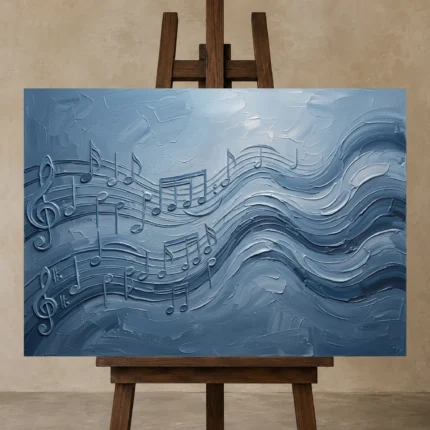 Premium Wall Art Yatay Html Edition – MUSIC2806109 displayed on a studio easel