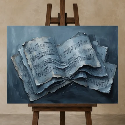 Premium Wall Art Yatay Html Edition – MUSIC2806111 displayed on a studio easel