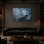 Premium Wall Art Yatay Html Edition – MUSIC2806111 shown in a warm modern interior