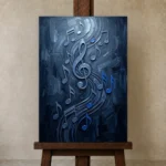 Premium Wall Art Dikey Html Edition – MUSIC2806112 displayed on a studio easel