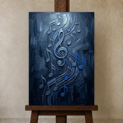 Premium Wall Art Dikey Html Edition – MUSIC2806112 displayed on a studio easel