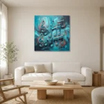 Premium Wall Art Kare Html Edition – MUSIC2806115 styled in a refined neutral interior