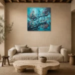 Premium Wall Art Kare Html Edition – MUSIC2806115 presented in a sophisticated home setting