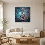 Premium Wall Art Kare Html Edition – MUSIC2806116 styled in a refined neutral interior
