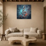 Premium Wall Art Kare Html Edition – MUSIC2806116 presented in a sophisticated home setting