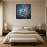 Premium Wall Art Kare Html Edition – MUSIC2806116 showcased in an elegant minimalist interior