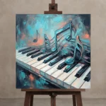 Premium Wall Art Kare Html Edition – MUSIC2806117 displayed on a studio easel