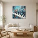 Premium Wall Art Kare Html Edition – MUSIC2806117 styled in a refined neutral interior