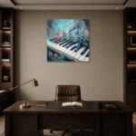 Premium Wall Art Kare Html Edition – MUSIC2806117 displayed in a contemporary gallery-inspired room