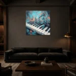 Premium Wall Art Kare Html Edition – MUSIC2806117 shown in a warm modern interior