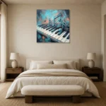 Premium Wall Art Kare Html Edition – MUSIC2806117 showcased in an elegant minimalist interior