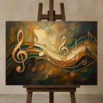 Premium Wall Art Yatay Html Edition – MUSIC2806118 displayed on a studio easel