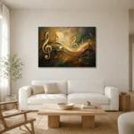 Premium Wall Art Yatay Html Edition – MUSIC2806118 styled in a refined neutral interior