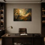 Premium Wall Art Yatay Html Edition – MUSIC2806118 displayed in a contemporary gallery-inspired room