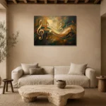 Premium Wall Art Yatay Html Edition – MUSIC2806118 presented in a sophisticated home setting