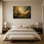 Premium Wall Art Yatay Html Edition – MUSIC2806118 showcased in an elegant minimalist interior