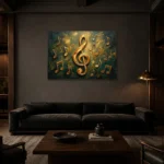 Premium Wall Art Yatay Html Edition – MUSIC2806119 shown in a warm modern interior