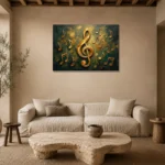 Premium Wall Art Yatay Html Edition – MUSIC2806119 presented in a sophisticated home setting