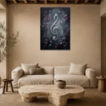 Premium Wall Art Dikey Html Edition – MUSIC2806123 presented in a sophisticated home setting
