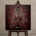 Premium Wall Art Kare Html Edition – MUSIC2806124 displayed on a studio easel