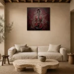 Premium Wall Art Kare Html Edition – MUSIC2806124 presented in a sophisticated home setting