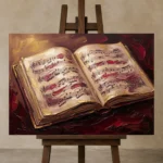 Premium Wall Art Yatay Html Edition – MUSIC2806127 displayed on a studio easel