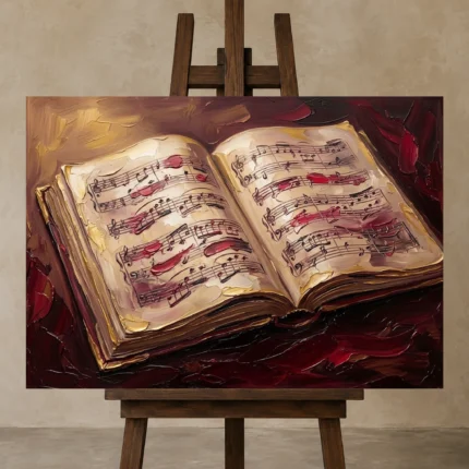 Premium Wall Art Yatay Html Edition – MUSIC2806127 displayed on a studio easel