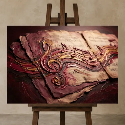 Premium Wall Art Yatay Html Edition – MUSIC2806128 displayed on a studio easel
