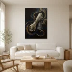 Premium Wall Art Dikey Html Edition – MUSIC2806132 styled in a refined neutral interior