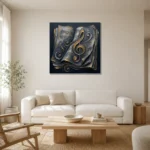 Premium Wall Art Kare Html Edition – MUSIC2806133 styled in a refined neutral interior