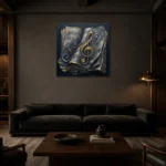 Premium Wall Art Kare Html Edition – MUSIC2806133 shown in a warm modern interior