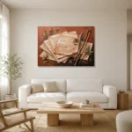 Premium Wall Art Yatay Html Edition – MUSIC2806137 styled in a refined neutral interior