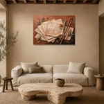 Premium Wall Art Yatay Html Edition – MUSIC2806137 presented in a sophisticated home setting