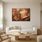 Premium Wall Art Yatay Html Edition – MUSIC2806138 styled in a refined neutral interior