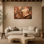 Premium Wall Art Yatay Html Edition – MUSIC2806138 presented in a sophisticated home setting