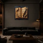 Premium Wall Art Kare Html Edition – MUSIC2806142 shown in a warm modern interior